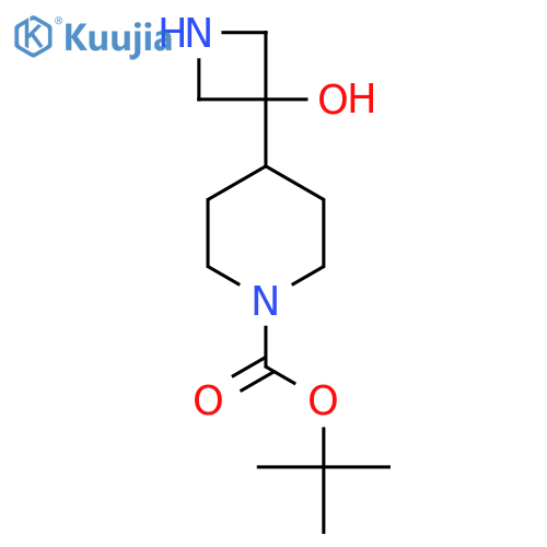 tert-butyl 4-(3-hydroxyazetidin-3-yl)piperidine-1-carboxylate structure