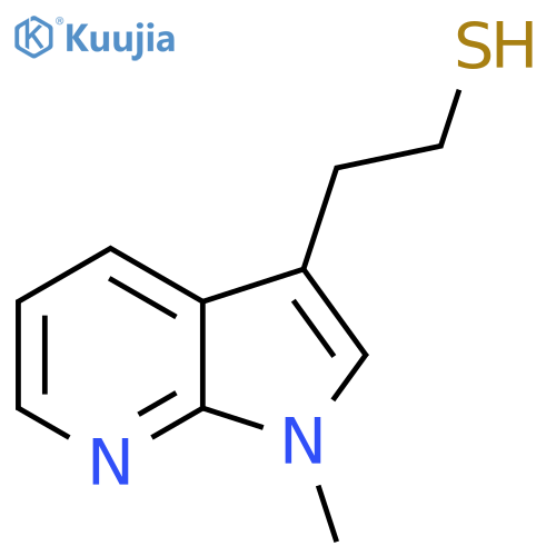 2-{1-methyl-1H-pyrrolo2,3-bpyridin-3-yl}ethane-1-thiol structure