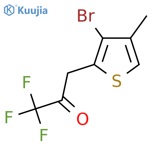 3-(3-bromo-4-methylthiophen-2-yl)-1,1,1-trifluoropropan-2-one structure