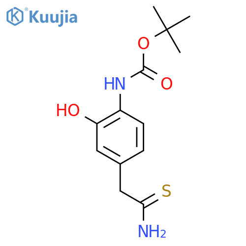 tert-butyl N-4-(carbamothioylmethyl)-2-hydroxyphenylcarbamate structure