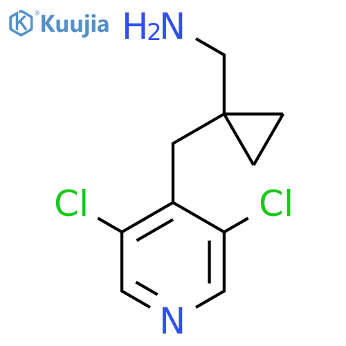 {1-(3,5-dichloropyridin-4-yl)methylcyclopropyl}methanamine structure