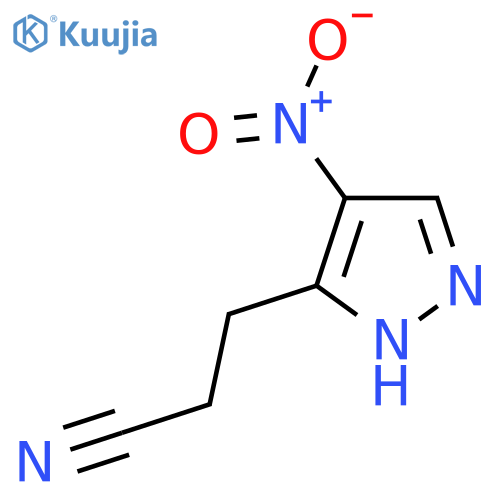 3-(4-nitro-1H-pyrazol-3-yl)propanenitrile structure