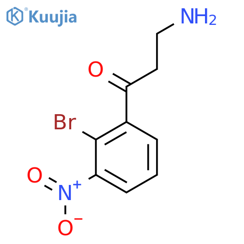 3-amino-1-(2-bromo-3-nitrophenyl)propan-1-one structure
