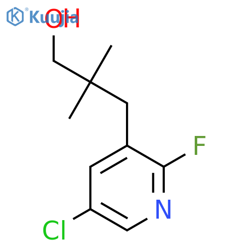 3-(5-chloro-2-fluoropyridin-3-yl)-2,2-dimethylpropan-1-ol structure
