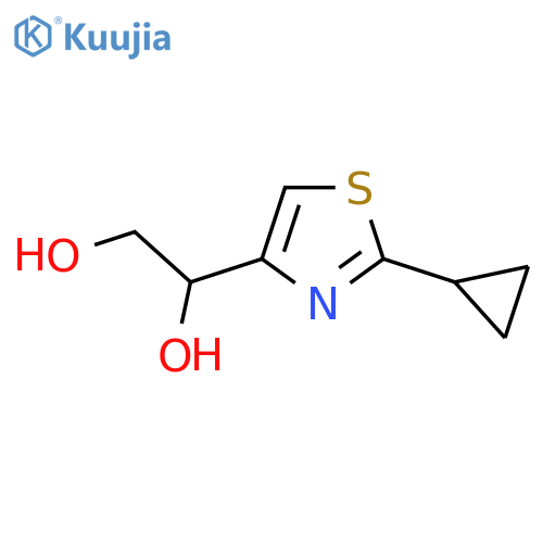 1-(2-cyclopropyl-1,3-thiazol-4-yl)ethane-1,2-diol structure