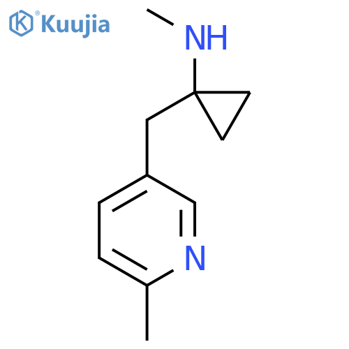N-methyl-1-(6-methylpyridin-3-yl)methylcyclopropan-1-amine structure