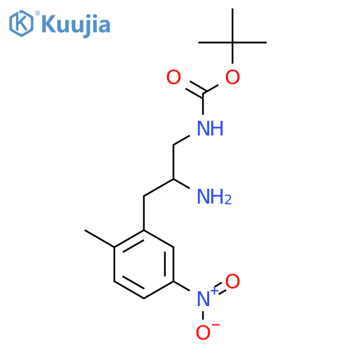 tert-butyl N-2-amino-3-(2-methyl-5-nitrophenyl)propylcarbamate structure