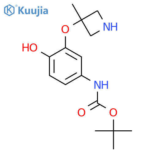 tert-butyl N-{4-hydroxy-3-(3-methylazetidin-3-yl)oxyphenyl}carbamate structure