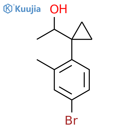 1-1-(4-bromo-2-methylphenyl)cyclopropylethan-1-ol structure
