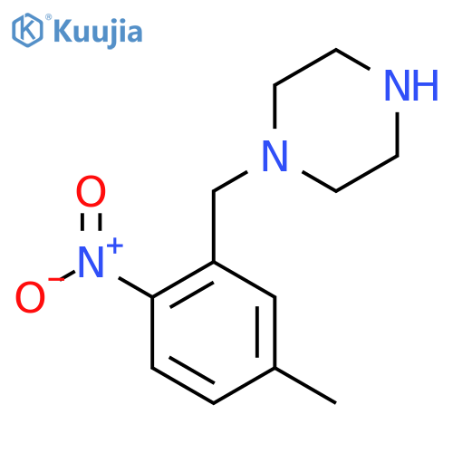 1-(5-methyl-2-nitrophenyl)methylpiperazine structure