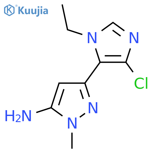 3-(4-chloro-1-ethyl-1H-imidazol-5-yl)-1-methyl-1H-pyrazol-5-amine structure