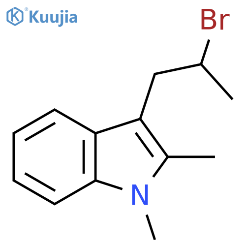 3-(2-bromopropyl)-1,2-dimethyl-1H-indole structure