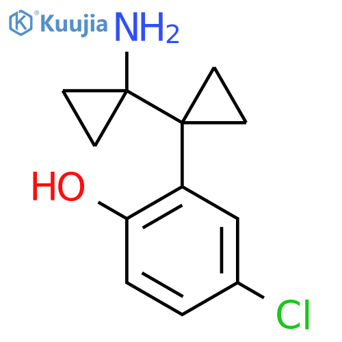 2-1-(1-aminocyclopropyl)cyclopropyl-4-chlorophenol structure