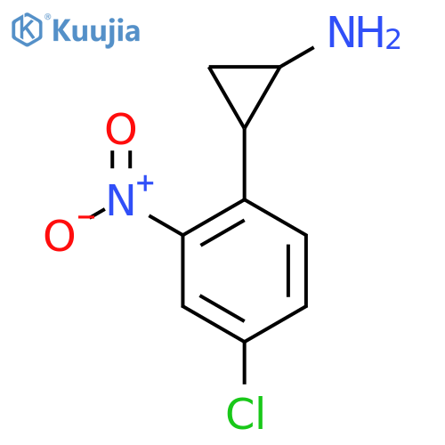 2-(4-chloro-2-nitrophenyl)cyclopropan-1-amine structure