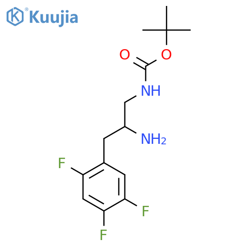 tert-butyl N-2-amino-3-(2,4,5-trifluorophenyl)propylcarbamate structure