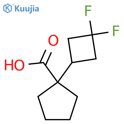 1-(3,3-difluorocyclobutyl)cyclopentane-1-carboxylic acid structure