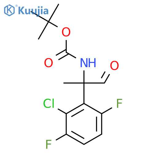 tert-butyl N-2-(2-chloro-3,6-difluorophenyl)-1-oxopropan-2-ylcarbamate structure