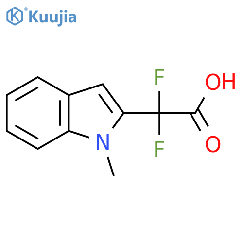 2,2-difluoro-2-(1-methyl-1H-indol-2-yl)acetic acid structure