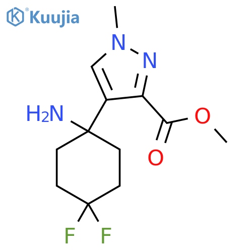 methyl 4-(1-amino-4,4-difluorocyclohexyl)-1-methyl-1H-pyrazole-3-carboxylate structure