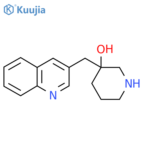 3-(quinolin-3-yl)methylpiperidin-3-ol structure