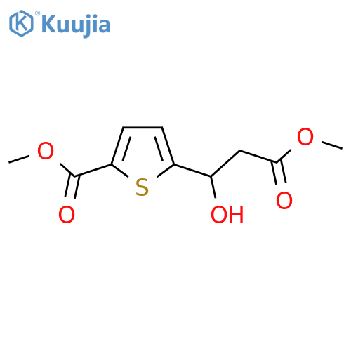 methyl 5-(1-hydroxy-3-methoxy-3-oxopropyl)thiophene-2-carboxylate structure