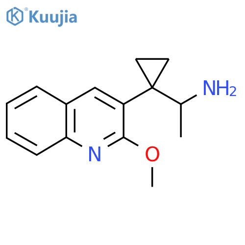 1-1-(2-methoxyquinolin-3-yl)cyclopropylethan-1-amine structure