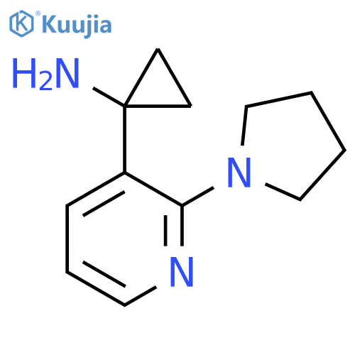 1-[2-(Pyrrolidin-1-yl)pyridin-3-yl]cyclopropan-1-amine structure