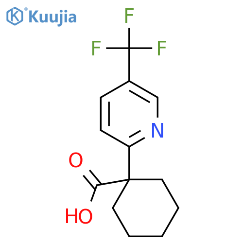 1-5-(trifluoromethyl)pyridin-2-ylcyclohexane-1-carboxylic acid structure