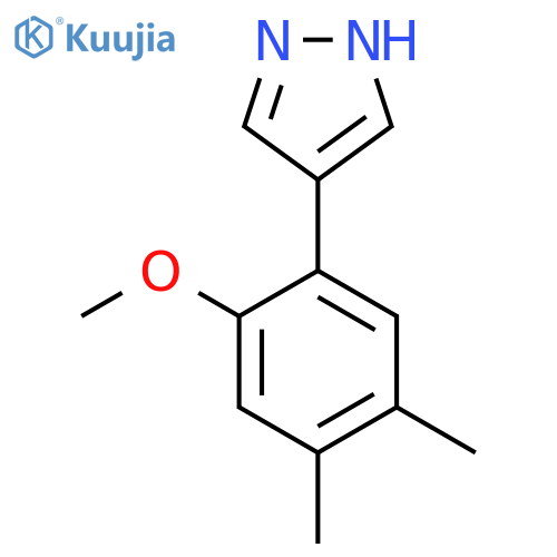 4-(2-methoxy-4,5-dimethylphenyl)-1H-pyrazole structure