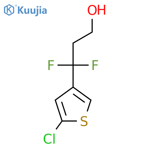 3-(5-chlorothiophen-3-yl)-3,3-difluoropropan-1-ol structure
