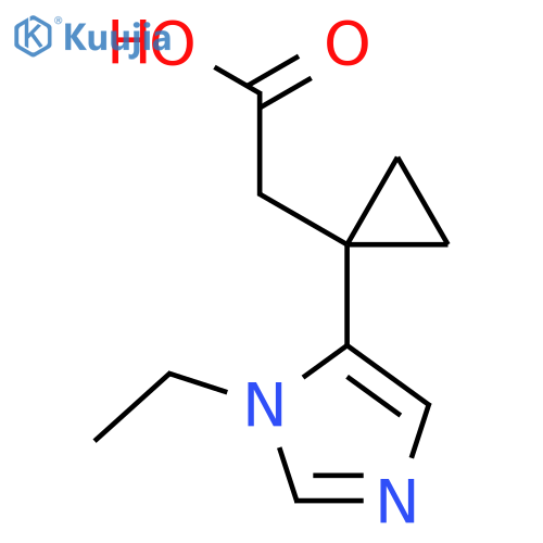 2-1-(1-ethyl-1H-imidazol-5-yl)cyclopropylacetic acid structure