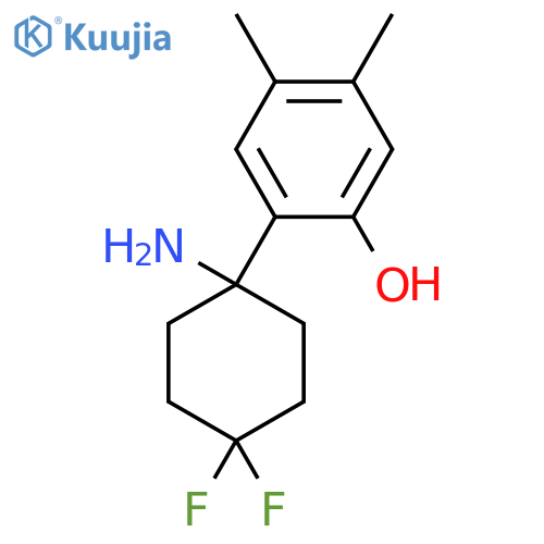 2-(1-amino-4,4-difluorocyclohexyl)-4,5-dimethylphenol structure