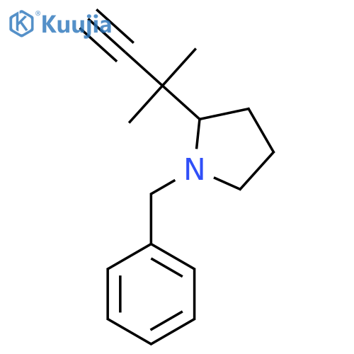 1-benzyl-2-(2-methylbut-3-yn-2-yl)pyrrolidine structure