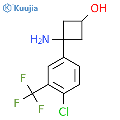 3-amino-3-4-chloro-3-(trifluoromethyl)phenylcyclobutan-1-ol structure