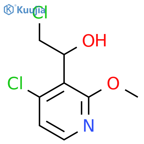 2-chloro-1-(4-chloro-2-methoxypyridin-3-yl)ethan-1-ol structure