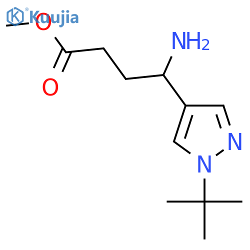 methyl 4-amino-4-(1-tert-butyl-1H-pyrazol-4-yl)butanoate structure