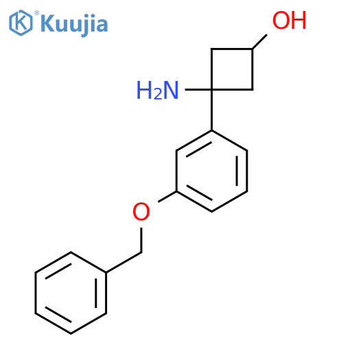 3-amino-3-3-(benzyloxy)phenylcyclobutan-1-ol structure