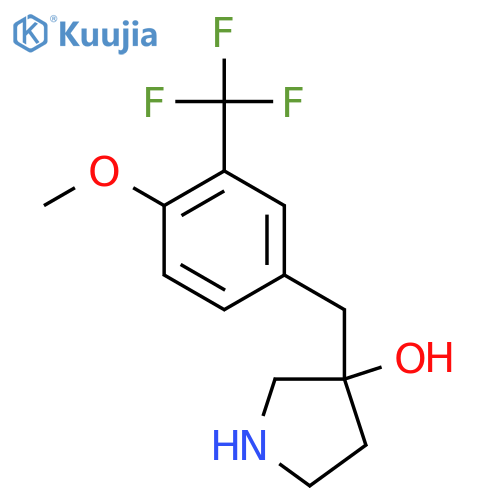 3-{4-methoxy-3-(trifluoromethyl)phenylmethyl}pyrrolidin-3-ol structure