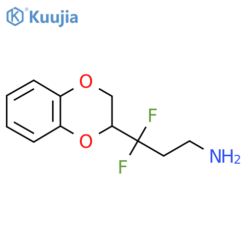 3-(2,3-dihydro-1,4-benzodioxin-2-yl)-3,3-difluoropropan-1-amine structure