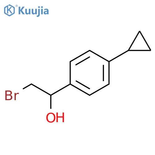 2-bromo-1-(4-cyclopropylphenyl)ethan-1-ol structure