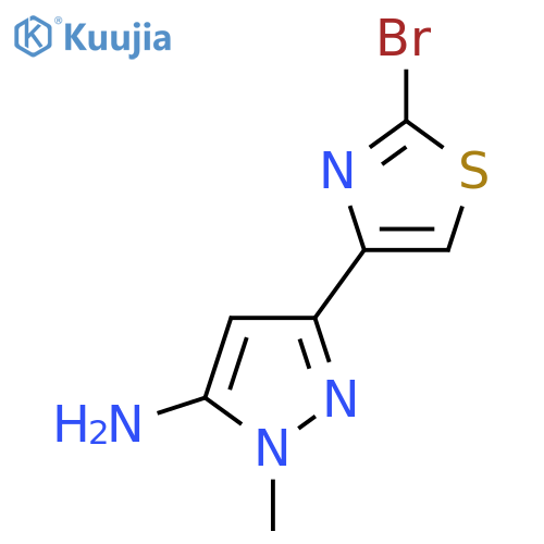 3-(2-bromo-1,3-thiazol-4-yl)-1-methyl-1H-pyrazol-5-amine structure