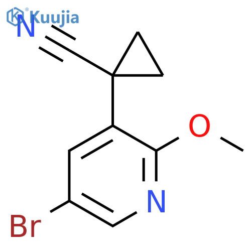 1-(5-bromo-2-methoxypyridin-3-yl)cyclopropane-1-carbonitrile structure