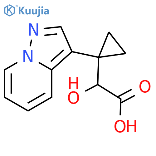 2-hydroxy-2-(1-{pyrazolo1,5-apyridin-3-yl}cyclopropyl)acetic acid structure