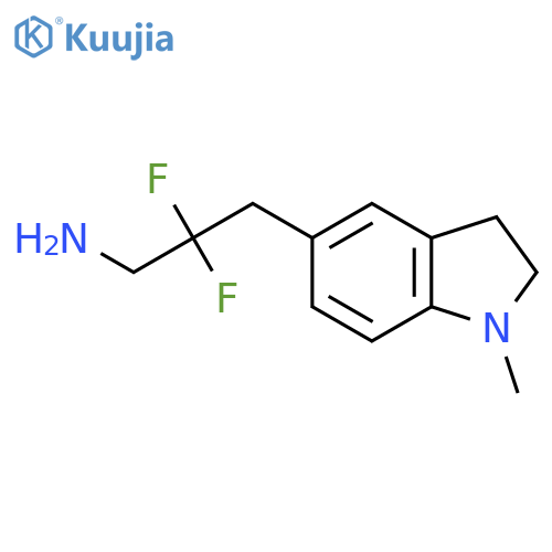 2,2-difluoro-3-(1-methyl-2,3-dihydro-1H-indol-5-yl)propan-1-amine structure