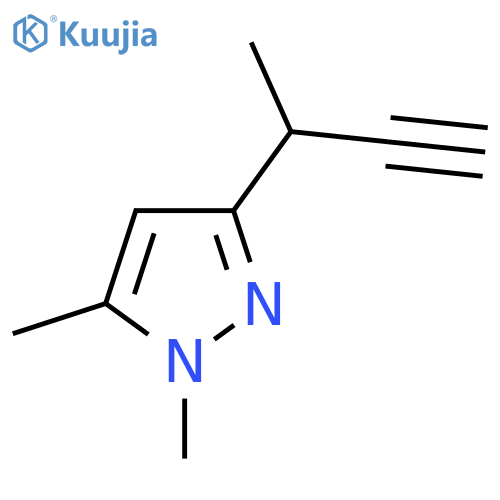 3-(but-3-yn-2-yl)-1,5-dimethyl-1H-pyrazole structure