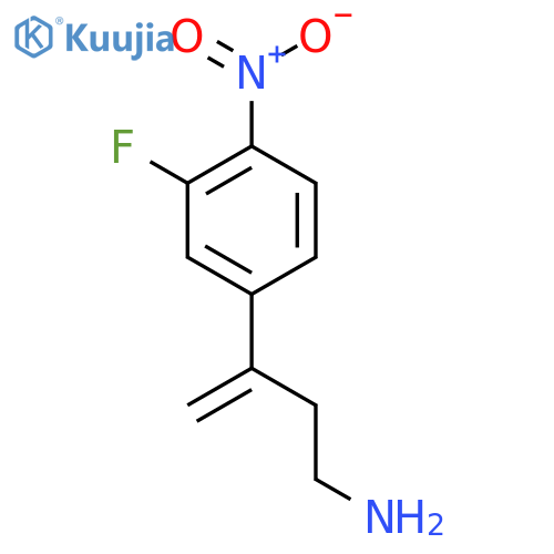 3-(3-fluoro-4-nitrophenyl)but-3-en-1-amine structure