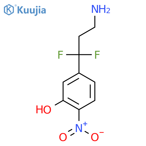 5-(3-amino-1,1-difluoropropyl)-2-nitrophenol structure