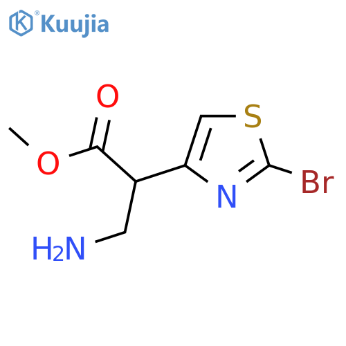 methyl 3-amino-2-(2-bromo-1,3-thiazol-4-yl)propanoate structure