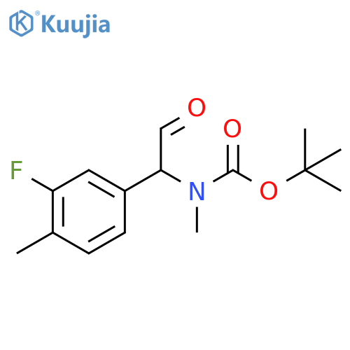 tert-butyl N-1-(3-fluoro-4-methylphenyl)-2-oxoethyl-N-methylcarbamate structure