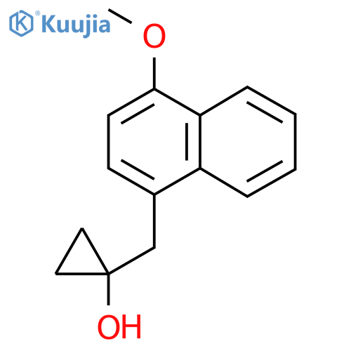 1-(4-methoxynaphthalen-1-yl)methylcyclopropan-1-ol structure